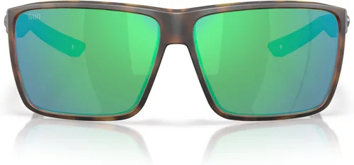Vista 21 de Costa Del Mar Gafas de sol rectangulares Rincon II para hombre Marrón Mate Humo/Gris 20.46 oz