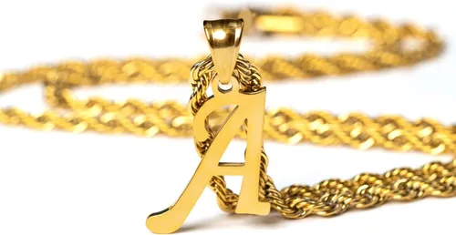 Vista 7 de Kalapure Colgante con inicial de oro de 14 quilates, collar con letra Alpahbet personalizado de la A a la Z, colgante con inicial, collares
