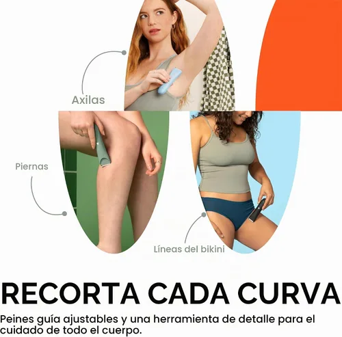 Vista 3 de MERIDIAN Slimmer Trimmer – Maquinilla de afeitar eléctrica para mujer, recortador de línea de bikini y pelo púbico, recargable e impermeable, sin