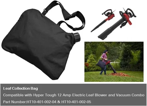 Vista 2 de Trivac Leaf Collection - Sistema de recolección de bolsas y hojas compatible con soplador/trituradora eléctrica Hyper Tough de 12 amperios