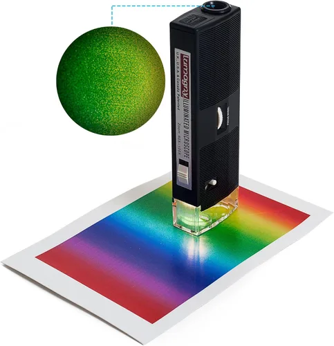 Vista 3 de Microscopio de bolsillo iluminado Aumento ajustable 60x, 80x, 100x Iluminación brillante Compacto y de mano Ideal para laboratorios