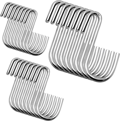 Vista 12 de YourGift Paquete de 6 ganchos en S extralargos y resistentes de 10 pulgadas para plantas colgantes, armario, flores, canastas, jardín, patio, Negro