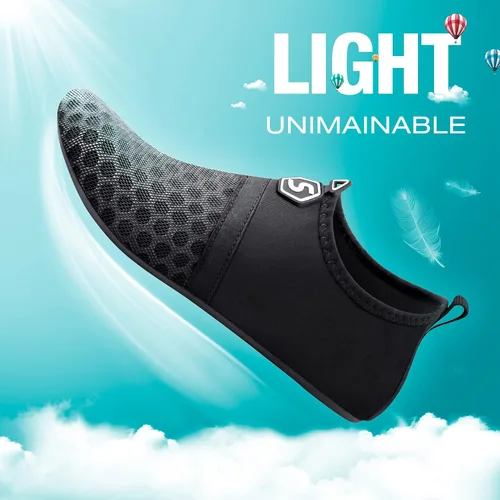 Vista 5 de Seekway - Zapatos de agua para hombres o mujeres adultos, tipo calcetín, de secado rápido, sensación de pie descalzo, ideales para la playa, nadar