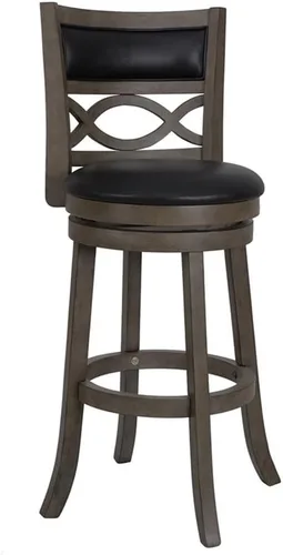Vista 12 de New Classic Furniture Manchester Pub - Taburetes de bar giratorios de altura de pub, juego de 2, 29 pulgadas, asiento y respaldo tapizados de tela