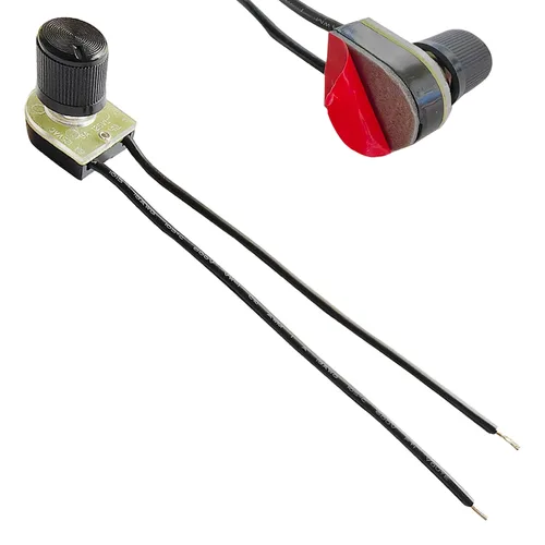 Vista 16 de Interruptor de botón momentáneo de 12 V y 24 V, cable precableado de 0,5 m y cinta de doble cara para una fácil instalación