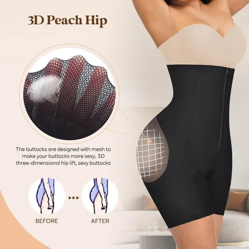 Vista 3 de Popilush Fajas moldeadoras colombianas posparto Fajas moldeadoras para control de abdomen, levantador de glúteos, fajas moldeadoras de cuerpo