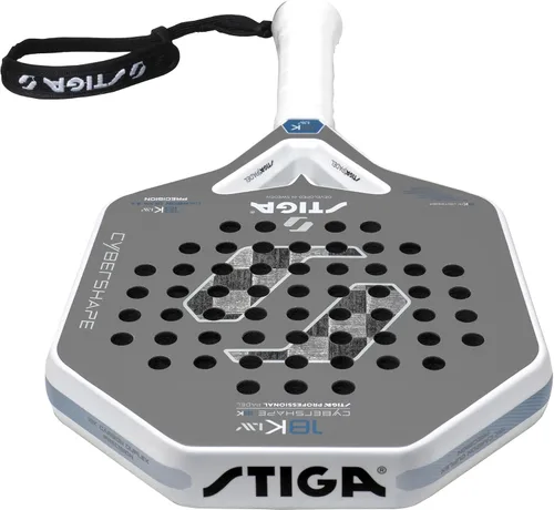 Vista 4 de STIGA Pala de pádel 18K LW Cybershape, pala ligera de fibra de carbono para jugadores intermedios para adultos y jóvenes