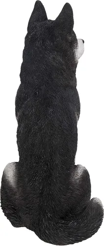 Vista 5 de HI-LINE Gift Ltd. - Husky siberiano grande en blanco y negro sentado