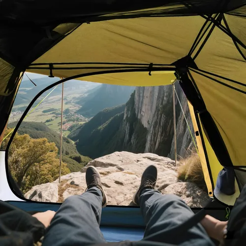 Vista 4 de ThreeBears - Tienda de campaña para 4 personas, impermeable, fácil de instalar, espacioso para aventuras familiares al aire libre, senderismo