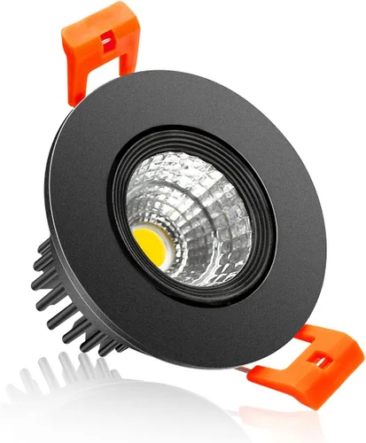 Vista 29 de Lámpara LED Downlight de 2 pulgadas, kit de luz de techo regulable de 3 W, luz blanca ultra cálida de 2700 K, luces LED blancas CRI80