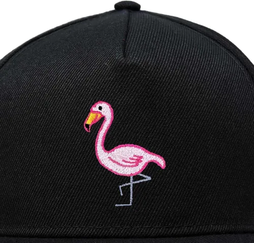 Vista 2 de DALIX Flamingo Snapback Flat Bill Gorra de béisbol bordada para hombre