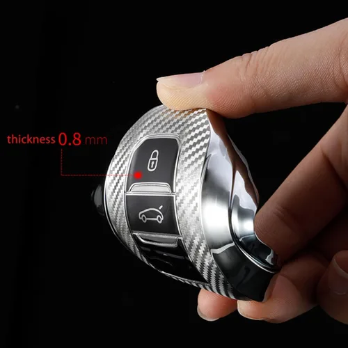 Vista 3 de POCHY Key Fob Cover For Peugeot 2008 3008 4008 5008 308 408 508 Citroen C4 C4l C6 C3-xr Picasso Ds3 Ds4 Ds5 Car Key Case Bag Cover Fob Holder