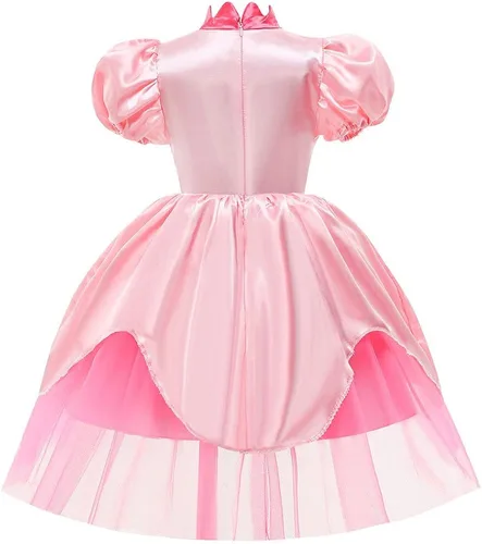 Vista 2 de Disfraz de princesa de melocotón para niñas con accesorios