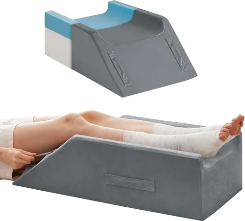 Vista 10 de MEGCXIT Almohada de Elevación para Piernas Circulación Sanguínea, Almohada de Cuña para Hinchazón de Piernas, Almohada de Cuña para Rodilla Post
