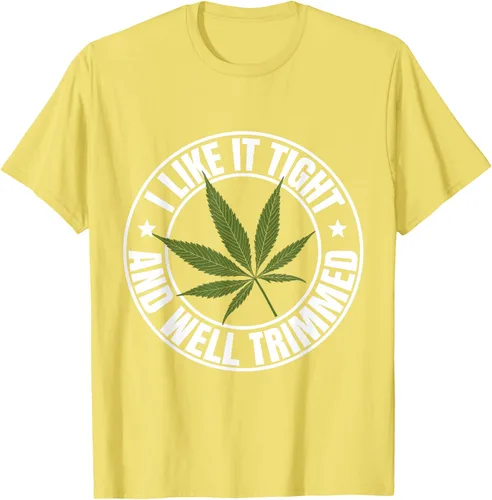 Vista 31 de Weed Cannabis Medical Marihuana I Like It Camiseta ajustada y recortada, Negro, S