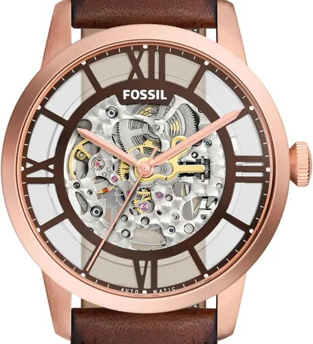 Vista 4 de Fossil - Reloj de pulsera automático y mecánico de estilo Townsman en acero inoxidable para hombre