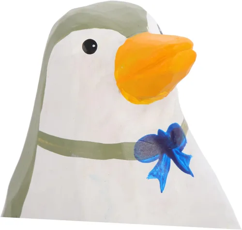 Vista 2 de Elegante soporte de madera para teléfono celular, diseño de pingüino, para mejorar la decoración de tu oficina y hogar