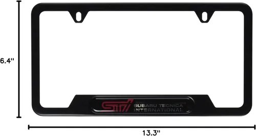 Vista 2 de Subaru STi Logo Marco de matrícula negro mate - SOA342L126 - OEM original