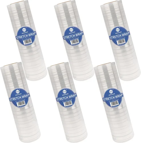 Vista 16 de NEXCOVER Envoltura Elástica de 18 Pulgadas - 1200 Pies Calibre 60, 1 Rollo de Película Elástica Autoadhesiva de Plástico Transparente