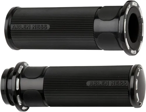 Vista 4 de Arlen Ness Fusion Series Slot Track Cable Style Grips para Harley Davidson 1984