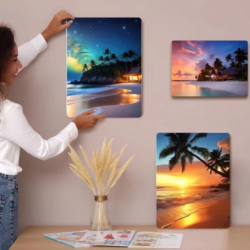 Vista 4 de Custom Style Impresiones de metal personalizadas con tus fotos Impresiones de fotos de metal personalizadas para arte de pared, regalo de foto