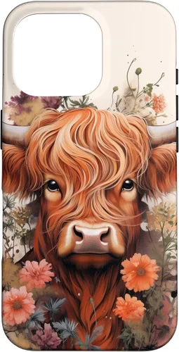 Vista 20 de Highland Cow Flowers Case for iPhone 17