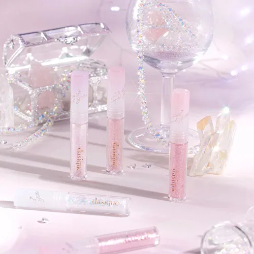 Vista 7 de dasique Starlit Jewel - Brillo líquido c #01 Frozen Gold Sombra de purpurina parpadeante Maquillaje coreano Maquillaje de ojos brillante