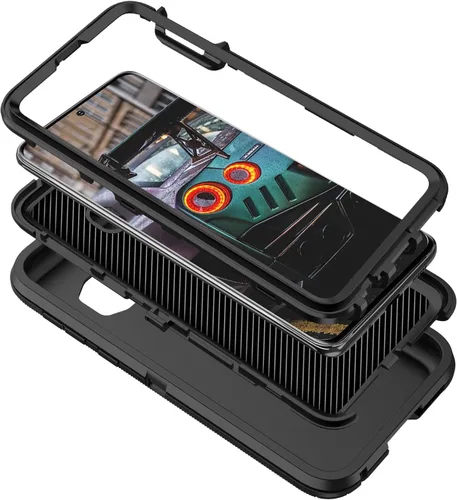 Vista 7 de Funda para Galaxy S10e, a prueba de golpes, a prueba de caídas, a prueba de polvo, protección de cuerpo completo de 3 capas, funda rígida de alto