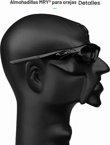 Vista 5 de Mryok Auriculares de repuesto para gafas de sol Oakley Straight Jacket 2007 - Opciones Negro