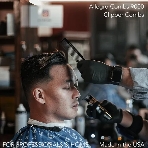 Vista 7 de Allegro Combs 9000 Clipper corte mezcla desvanecimiento Peines 6 Pk. (negro)