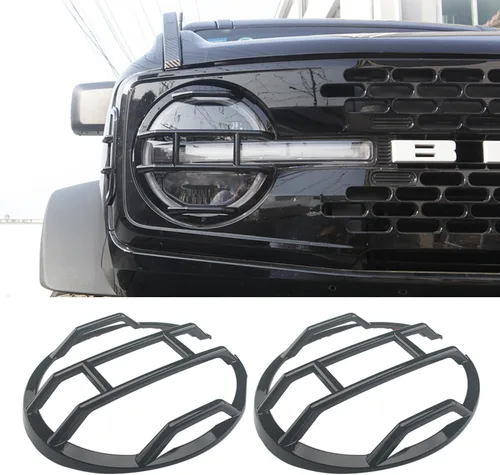 Vista 9 de Protectores de Faros Delanteros Recortes para Ford Bronco 4 Puertas 2021-2024 Kit de Accesorios de Protección de Faros Externos