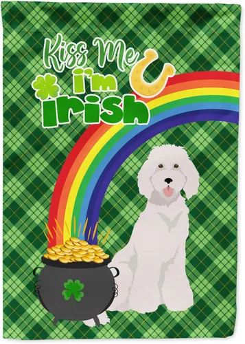 Vista 40 de Caroline's Treasures WDK4731GF - Bandera decorativa para jardín del día de San Patricio, color negro y tostado, Airedale Terrier, para jardín
