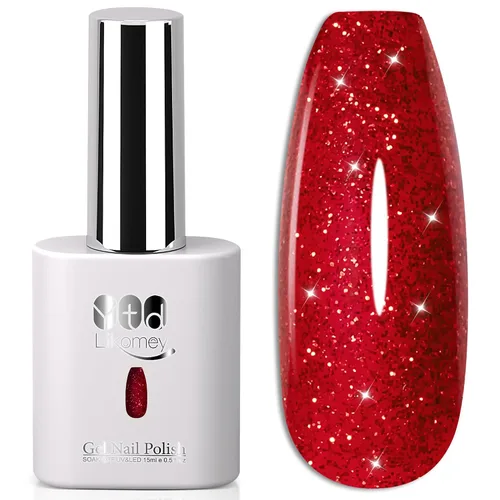 Vista 25 de YTD Likomey - Juego de esmaltes de uñas de gel de ojo de gato, 8 colores con purpurina magnética de cristal, borgoña, rojo, negro, verde, ciruela