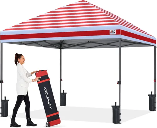 Vista 53 de ABCCANOPY Tienda de campaña desplegable de 10 x 10, protección contra la Beige