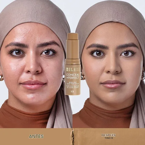 Vista 5 de Milani Conceal + Perfect Blur Out Skin Tint Foundation 12-Medium Olive 12 Bronceado Medio - Oliva