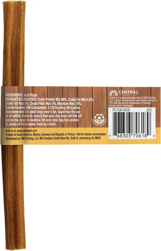 Vista 11 de Cadet Bully Sticks para perros grandes, pizza de carne de res totalmente natural, masticables de larga duración sin cuero crudo para masticadores
