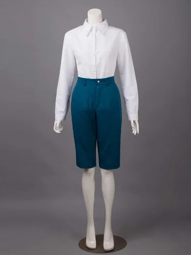 Vista 4 de Cosfun Disfraz de cosplay de anime, traje de uniforme azul para Halloween mp003218