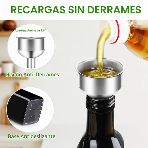 Vista 5 de Vakoo - Dispensador de aceite y vinagre, 17 onzas, azul y negro azul+negro