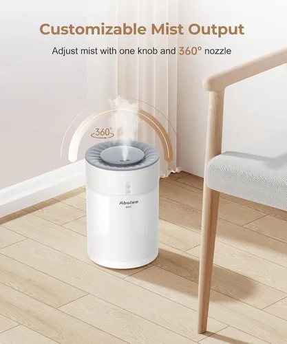 Vista 4 de Abolee Humidificadores para recámara 4.5L de niebla fría con difusor de aceite esencial, humidificador para habitación grande, aire silencioso