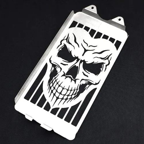 Vista 3 de Cubierta Protectora Rejilla Parrilla Protector Refrigerador Compatible con Honda VTX 1300 VTX1300 C R S T 2003-2009 (SKULL)