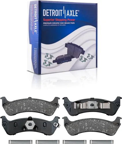 Vista 44 de Detroit Axle - Pastillas de freno para Avalanche Express Suburban Savana Yukon XL 1500 Chevy Tahoe GMC Cadillac Escalade, Pastillas de freno