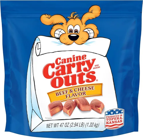 Vista 26 de Canine Carry Outs Golosinas para perros, sabor a tocino, 22.5 onzas (paquete de 4), hechas con tocino real