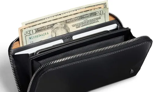 Vista 3 de Bellroy Folio monedero de cuero premium cierre de cremallera