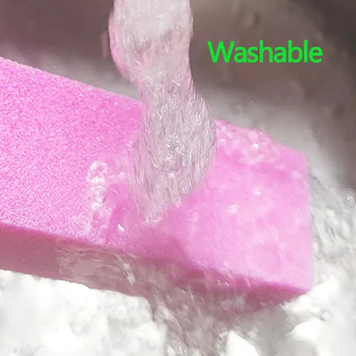 Vista 5 de 20 bloques de pulidor de uñas con 4 lados, kit profesional de manicura de pedicura de grano 120 (rosa)