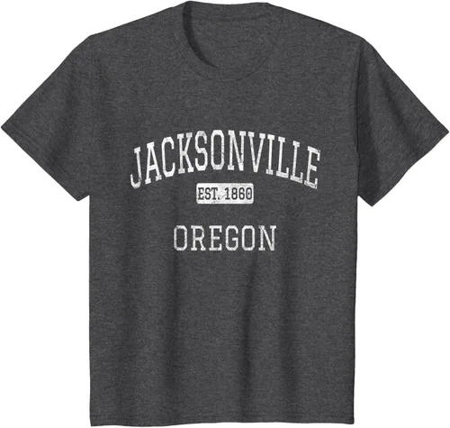 Vista 30 de Jacksonville Oregon OR - Camiseta vintage, Negro