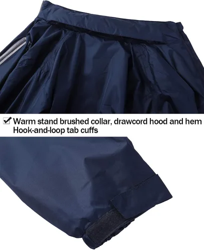 Vista 4 de SWISSWELL Traje de lluvia para hombre, impermeable, ligero, con capucha, para golf, senderismo, viajes, correr