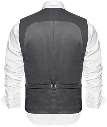 Vista 3 de Coofandy Chaleco de traje ajustado sin mangas para hombre, con doble botonadura