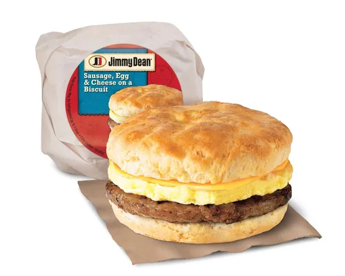 Vista 2 de Jimmy Dean Galletas de salchicha, huevo y queso, 4.9 oz (12 unidades)