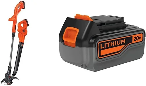 Vista 3 de BLACK+DECKER Cortadora/bordeadora de hilo de litio de 20 V MAX con batería de litio adicional de 2.0 amperios hora (LCC222 y LBXR2020-OPE)