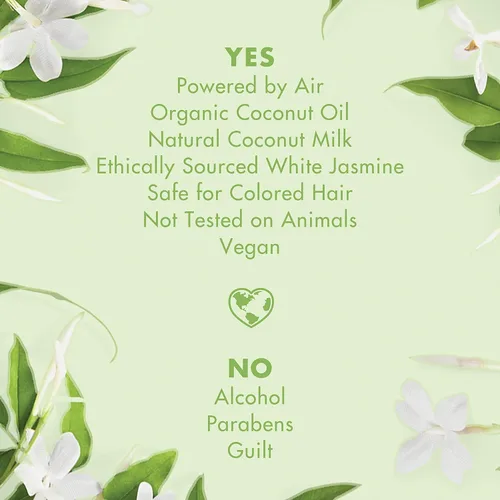Vista 4 de Love Beauty and Planet - Aerosol para el cabello con control de encrespamiento, leche de coco y jazmín blanco, 6.8 onzas